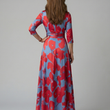 Celine | Robe Midi Croisée à Col