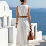 Myra | Robe Midi à Lignes Contrastées