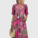 Monica | Robe Midi Florale Élégante