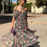 Robe Maxi de Fête Élégante à Col V