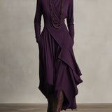 Natalia | Robe Maxi Tricot Asymétrique