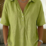 Willow | Blouse avec Col et Détails Boutonnés