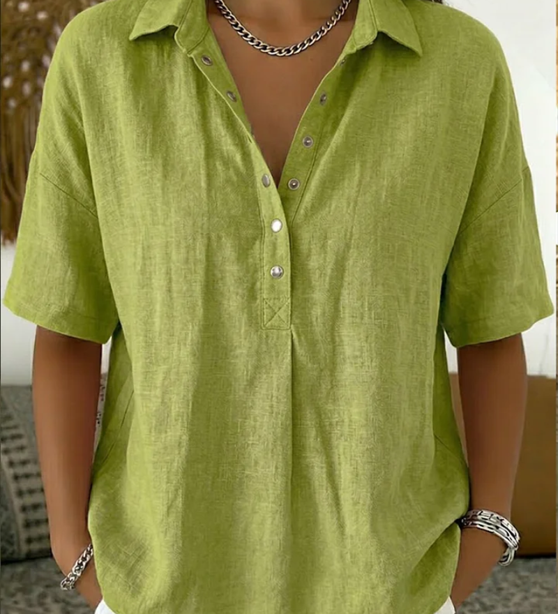 Willow | Blouse avec Col et Détails Boutonnés