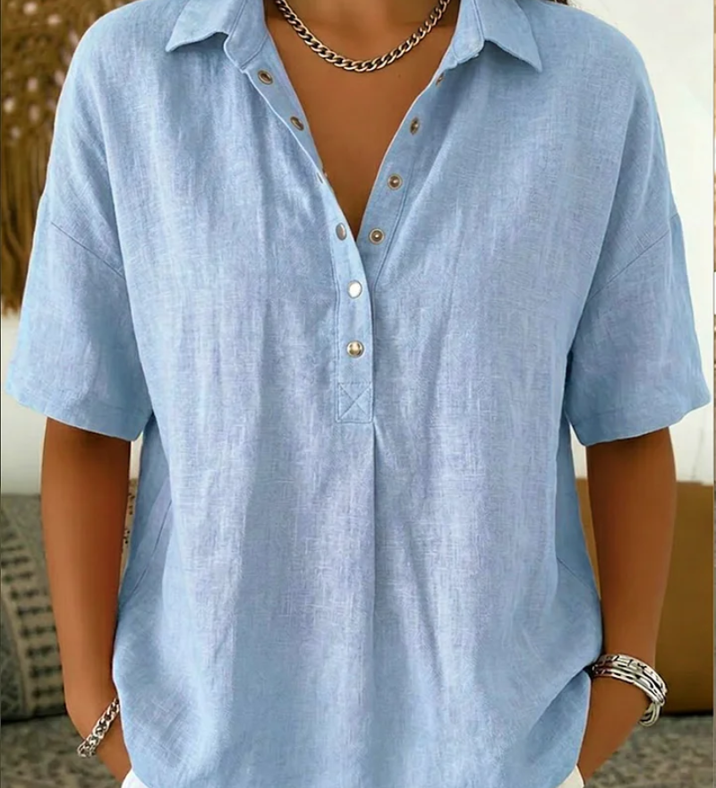 Willow | Blouse avec Col et Détails Boutonnés