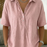 Willow | Blouse avec Col et Détails Boutonnés