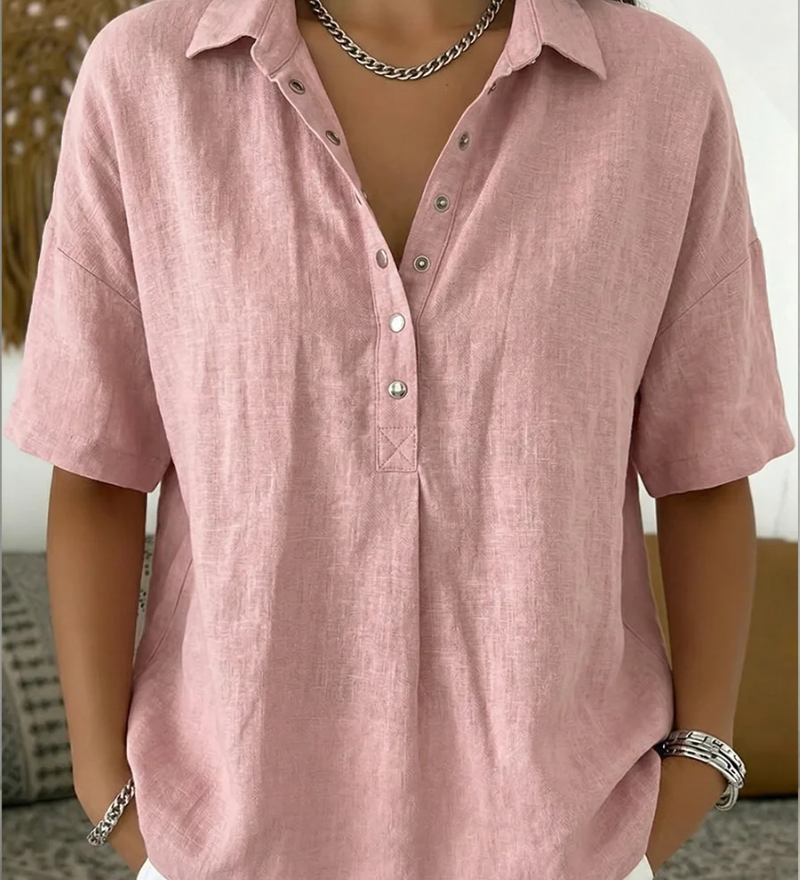 Willow | Blouse avec Col et Détails Boutonnés