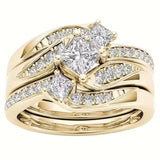 Bague Halo Triple Taille Princesse