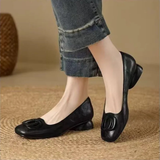 Ballet flats in Opium Leather