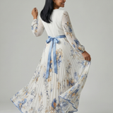Rielle | Robe Midi Plissée à Enveloppe