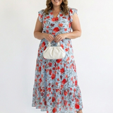 Lila | Robe Midi Évasée à Imprimé Floral