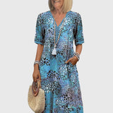 Monica | Robe Midi Florale Élégante