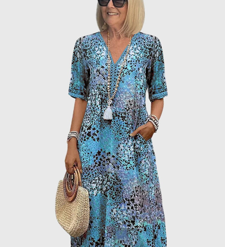 Monica | Robe Midi Florale Élégante
