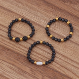 Harriet | Ensemble de Trois Bagues à Perles Facettées