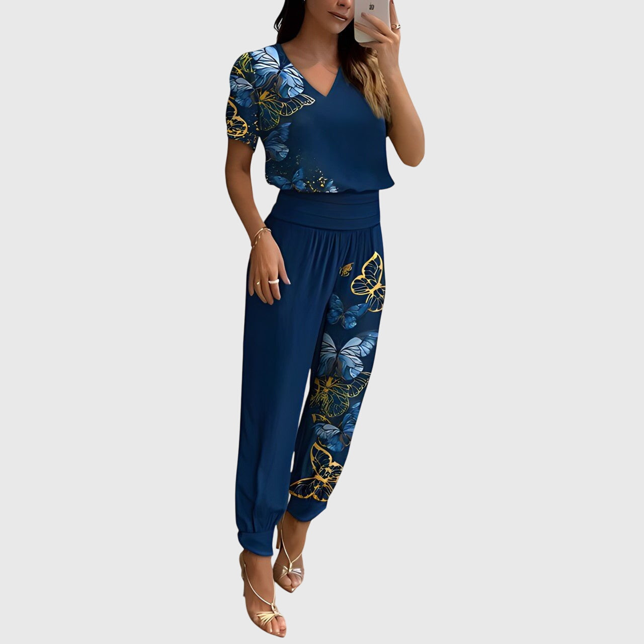 Jennifer™ | Ensemble Blouse et Pantalon Élégant