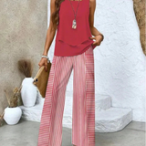 Ovelynra™ | Ensemble Haut Sans Manches et Pantalon Large