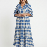 Elodie | Robe Midi à Imprimé Diamant