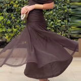 Robe Maxi de Fête Élégante à Col V