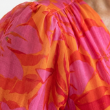 Willow | Robe Midi à Manches Bouffantes et Col V Floral