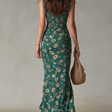 Maya | Robe maxi boho à manches volantes