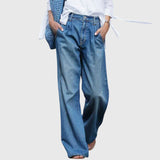 Elaina | Jeans coupe ample en jean de qualité supérieure
