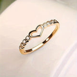 Bague Accent en Cristaux Cœur Ouvert