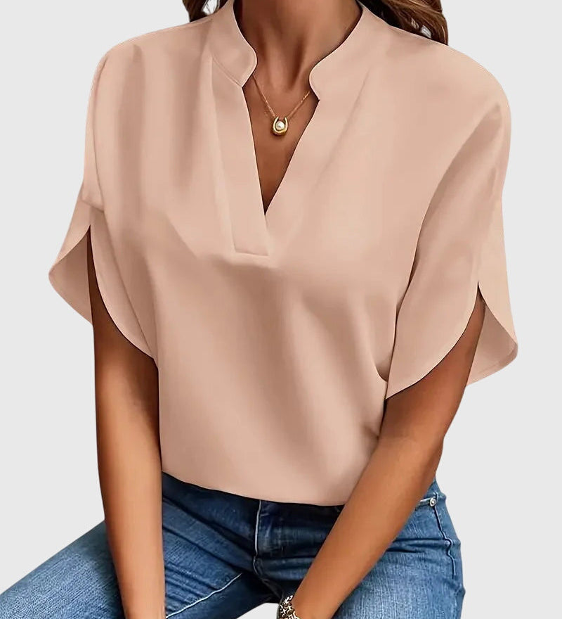 Manon | Chemise V-Cou Douce et Élégante