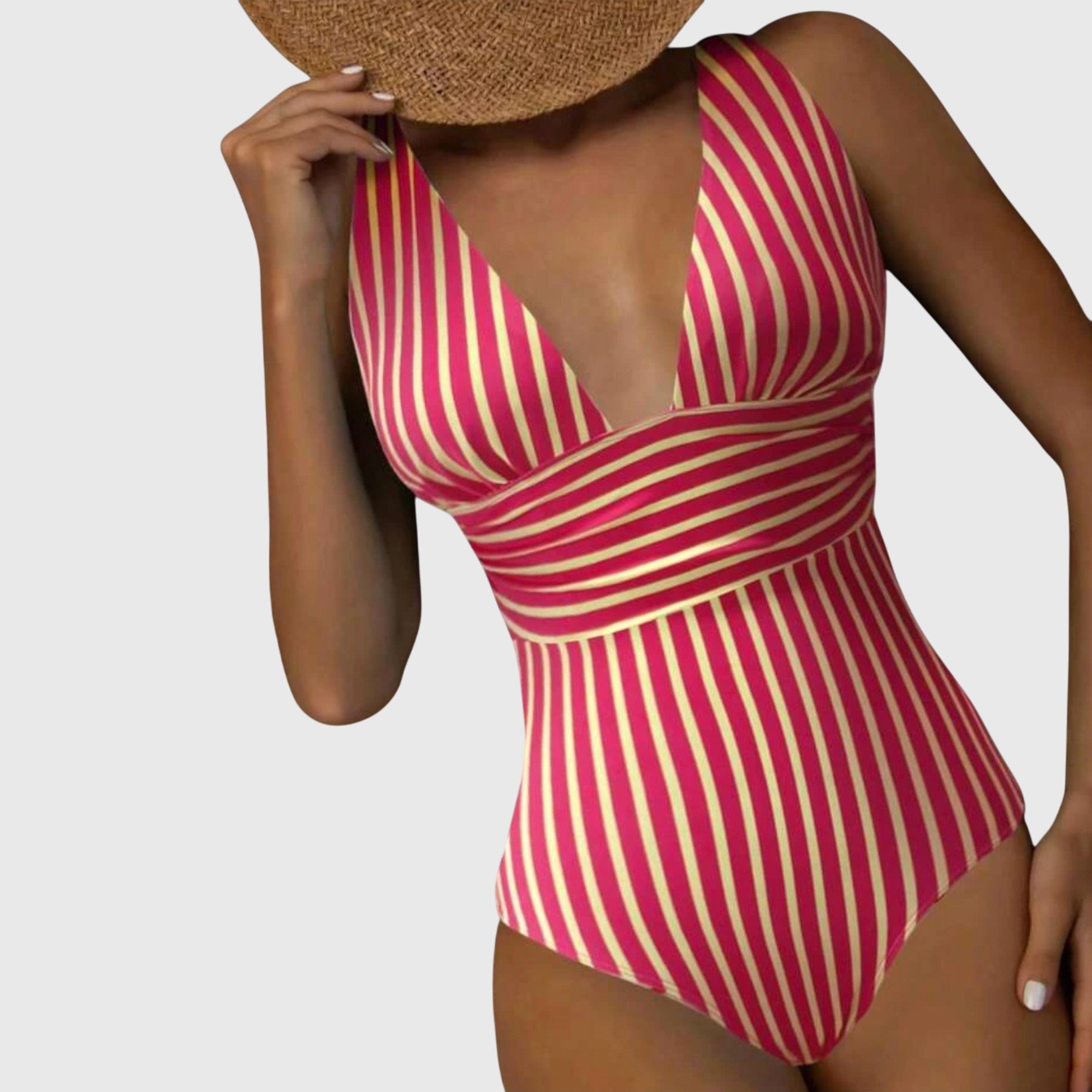 Edith | Maillot de bain une pièce à rayures avec soutien
