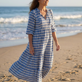 Elodie | Robe Midi à Imprimé Diamant