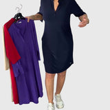 Clarissa | Robe unie à col en V