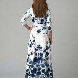 Celine | Robe Midi Croisée à Col