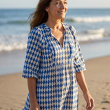 Elodie | Robe Midi à Imprimé Diamant