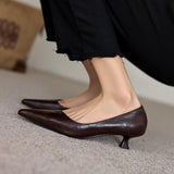 Verrines en cuir à talons bas
