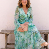 Althea | Robe Maxi Fleurie à Manches Longues