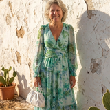 Althea | Robe Maxi Fleurie à Manches Longues
