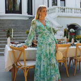 Althea | Robe Maxi Fleurie à Manches Longues