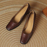 Bottines Carrées en Cuir Oriel