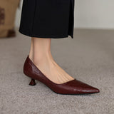 Verrines en cuir à talons bas