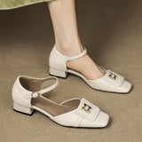 Elvane Boucle Cuir Mary-Janes