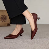 Verrines en cuir à talons bas