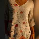 Women's Vintage Floral Knit Sweater