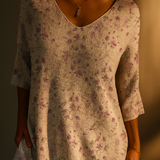 Vintage Floral Knitted Pullover for Women