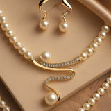 Ensemble de Collier en Perles Naturelles Élégantes