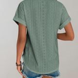 Jannicke | Blouse d'été légère avec délicate broderie ajourée