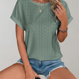 Jannicke | Blouse d'été légère avec délicate broderie ajourée