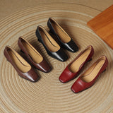 Bottines Carrées en Cuir Oriel