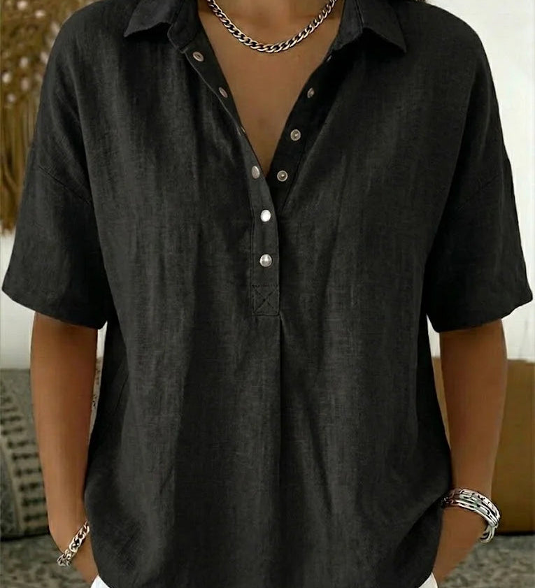 Willow | Blouse avec Col et Détails Boutonnés