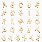 Collier initial en lettre d'amour | Or blanc