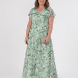 Ismeria | Robe Maxi en Chiffon Floral