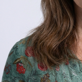 Marina | Robe Maxi à Manches Trois Quarts et Décolleté en V Floral