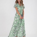 Ismeria | Robe Maxi en Chiffon Floral